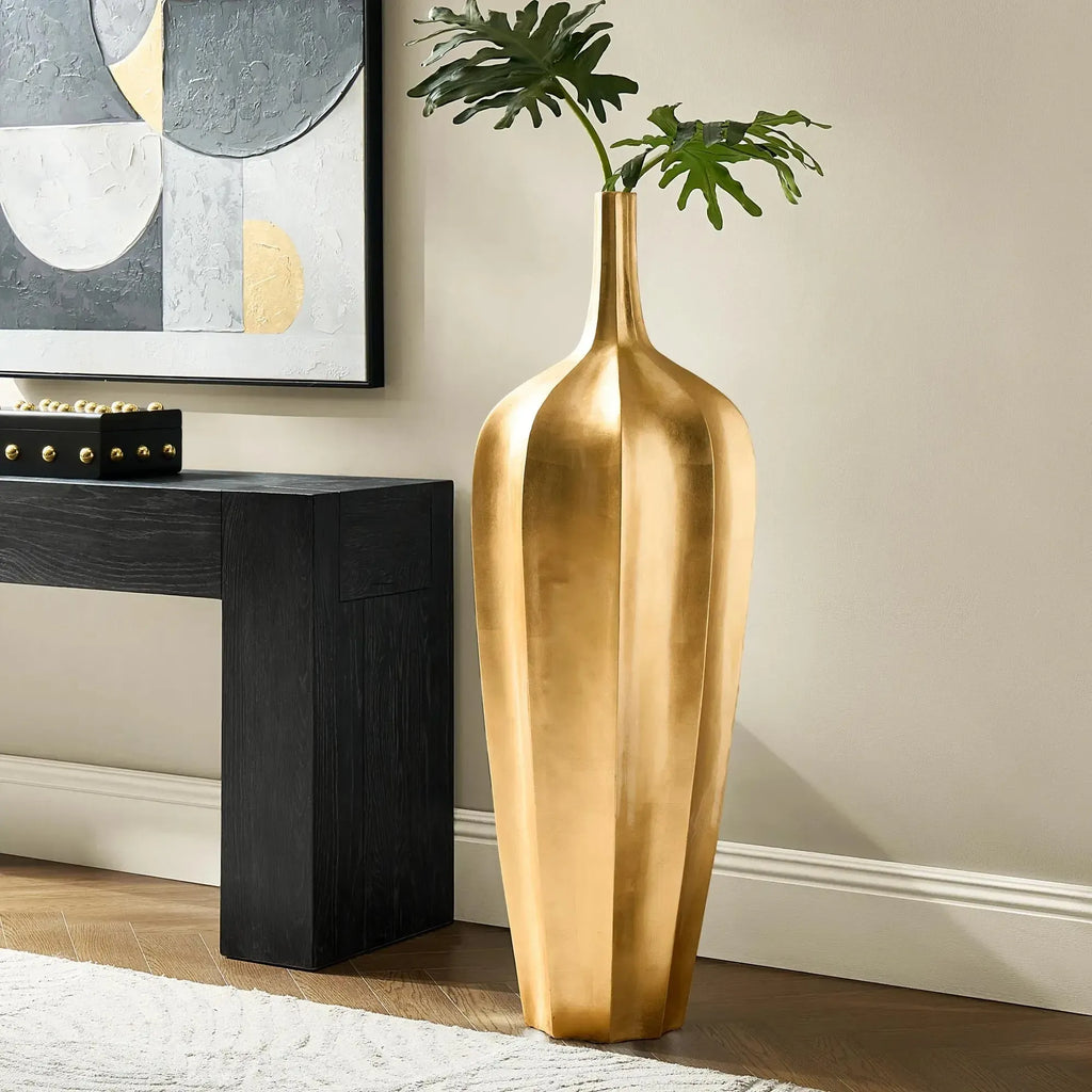 Z Gallerie Accolade Vase Home Decor Accessory Decorative Gold Floral Flowers Design Decoration Modern Plant Vase Luxurious Centerpieces Vases,summerwins