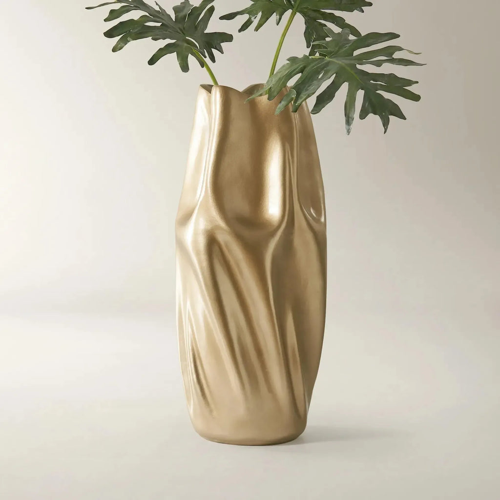 Z Gallerie Miel Floor Vase Home Decor Accessory Home Decoration Flower Vase Modern Ceramic Vase Gold Vase Resin Vase