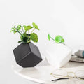 Chinese Ceramic Small Flower Vase Hydroponic Systems Black Zen Green Plant Container Home Decoration Accessories