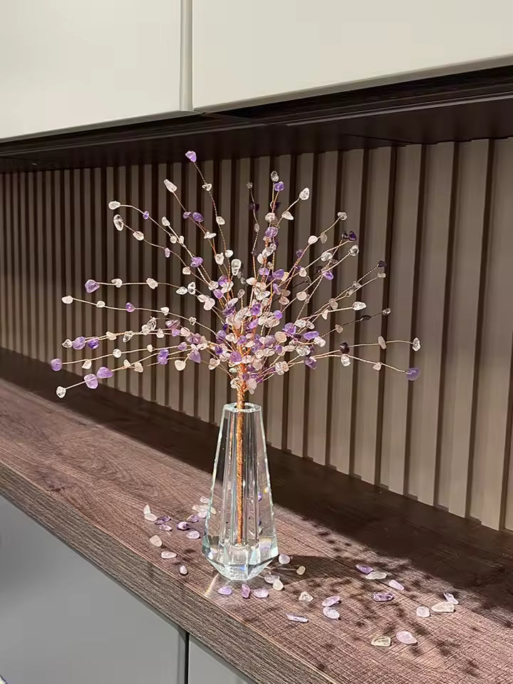 Glass Crystal Small Vase Decoration Advanced Dining Table Mini Transparent Flower Bottle Wedding Home Decor Accessories