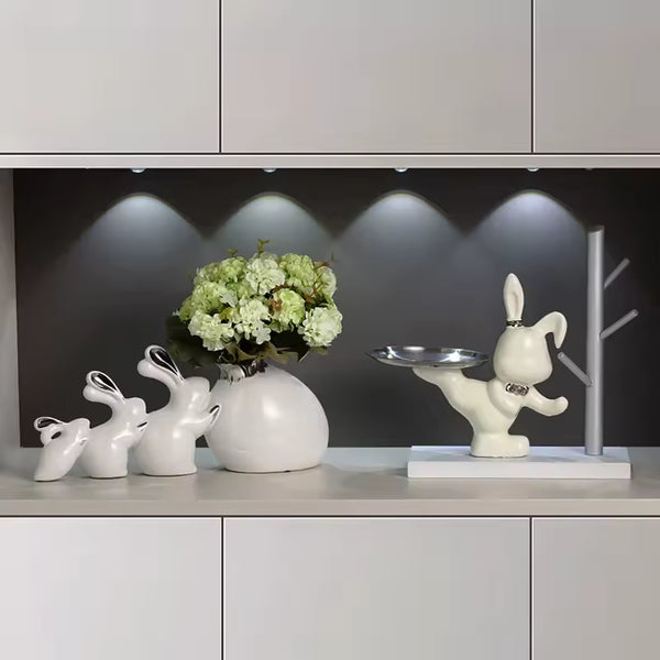 Modern Ceramic Rabbit Vase Ornament Nordic Decor Vases for Flowers Living Room Wedding Centerpieces Home Decoration