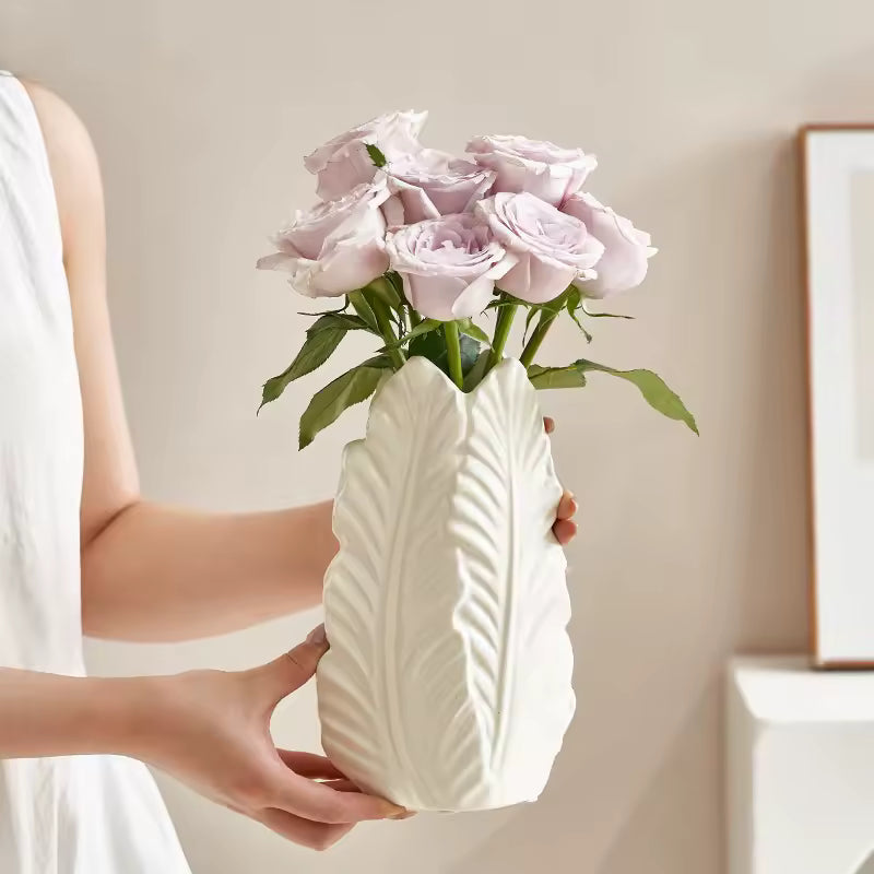 Vintage Minimalist Ceramic Vase Decoration Living Room Dining Table Flower Pot Home Accessories