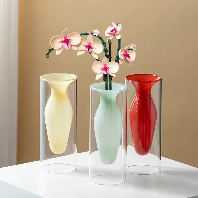 Creative Glass Vase Decoration Home Weddings Vases for flowers Bottle Living Room Decor