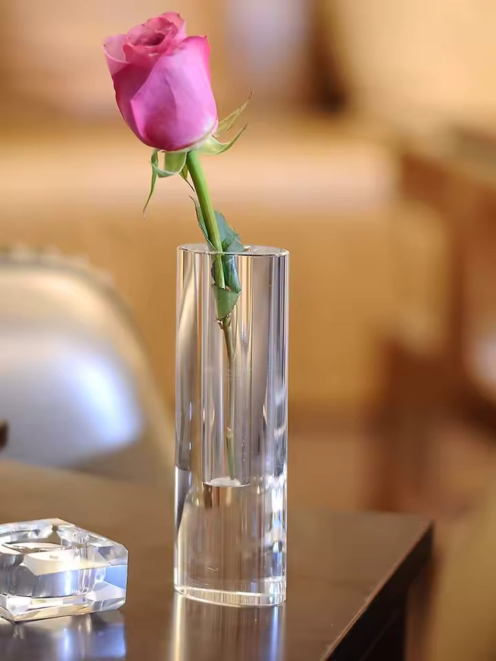 Creative Personalized Crystal Glass Vase Ornaments Flower Vases for Weddings Living Room Home Decoration Accessories
