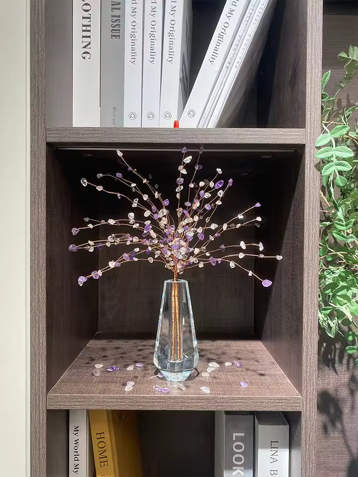 Glass Crystal Small Vase Decoration Advanced Dining Table Mini Transparent Flower Bottle Wedding Home Decor Accessories