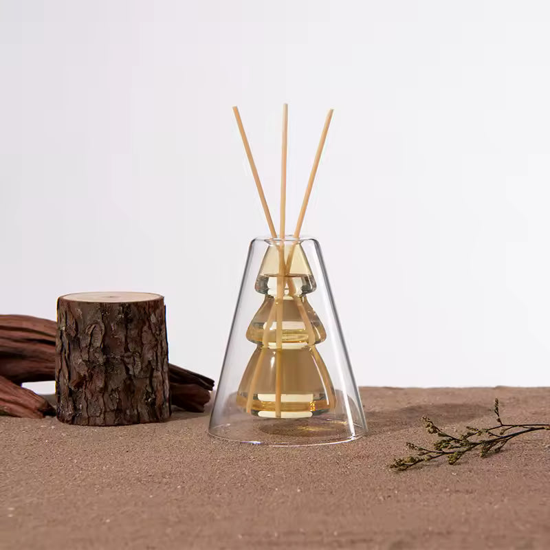 Creative Glass Vase Terrarium Christmas Tree Colorful Flower Bottle Hydroponic Systems Modern Home Decoration Accessories