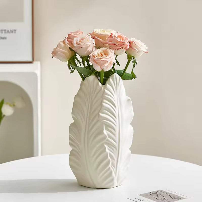 Vintage Minimalist Ceramic Vase Decoration Living Room Dining Table Flower Pot Home Accessories