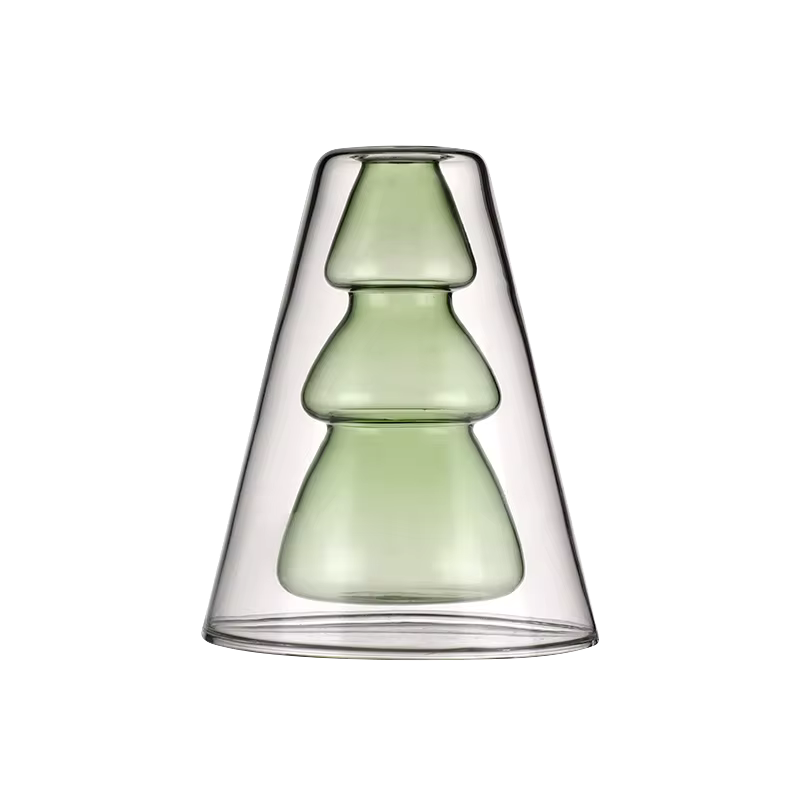 Creative Glass Vase Terrarium Christmas Tree Colorful Flower Bottle Hydroponic Systems Modern Home Decoration Accessories