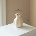 Nordic Cream Style Ceramic Vase Hydroponic Systems Fresh Flowers Pot Terrarium Home Decoration Accessories