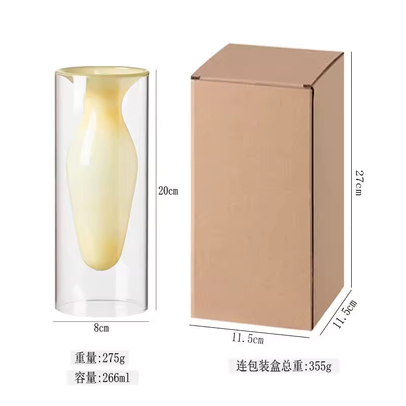 Creative Glass Vase Decoration Home Weddings Vases for flowers Bottle Living Room Decor
