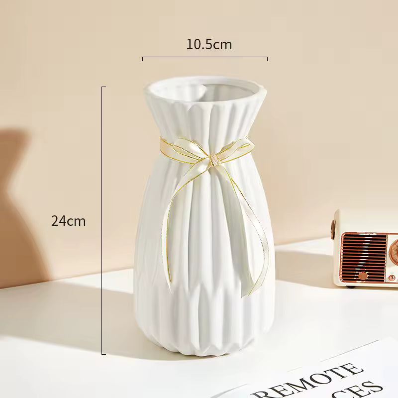 Nordic Simple Ceramic Vase Table Ornament Flower Pot Hydroponic Systems Wedding Living Room Home Decoration Accessories